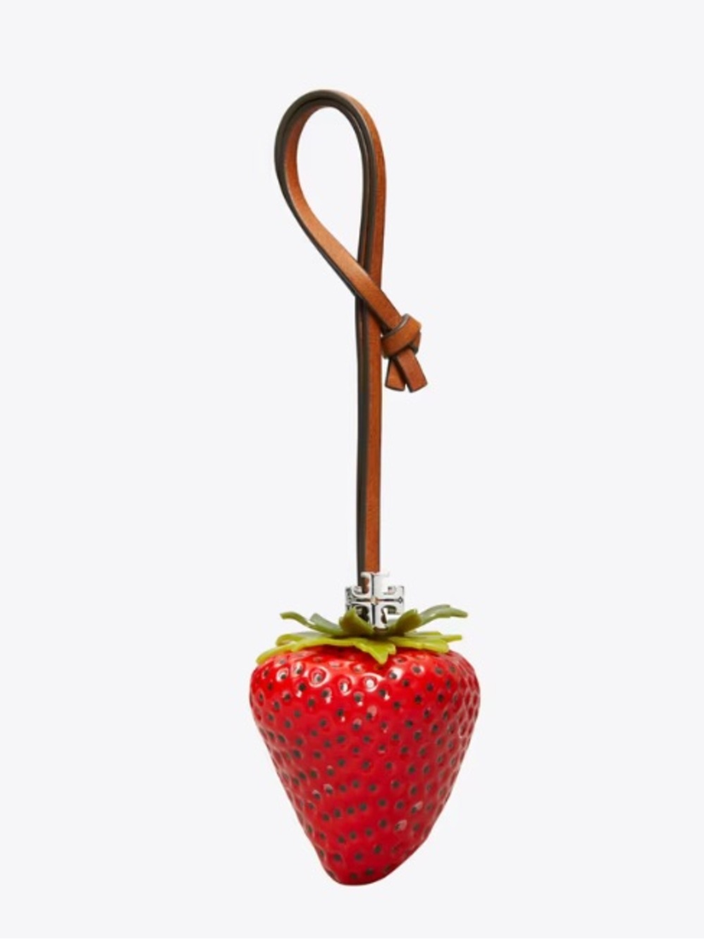 Tory Burch Strawberry Bag Charm • New Poppy / Tempranillo